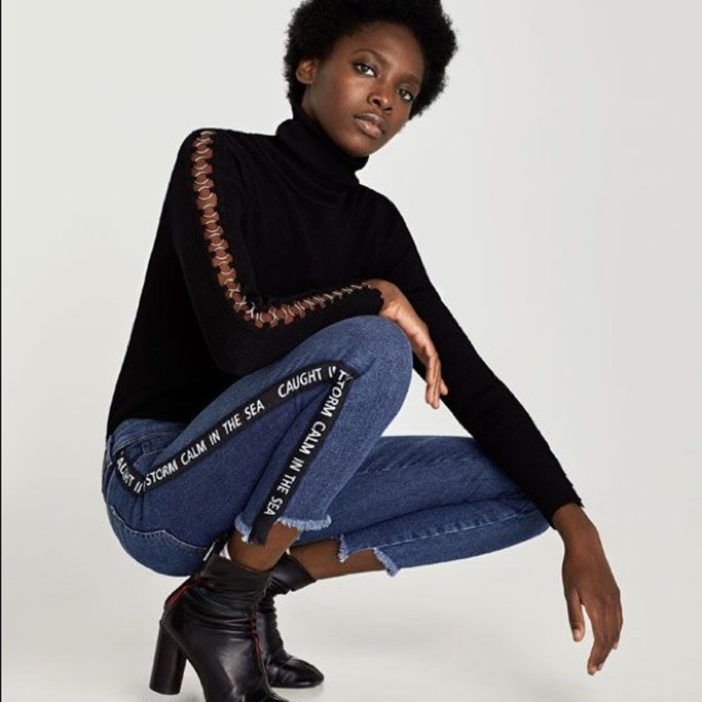Zara Caught in the storm Calm in the sea Skinny Denim Jeans